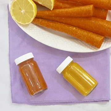 2 oz Glass Juice Shot Bottles Leak Proof Wide Mouth 8 Pack