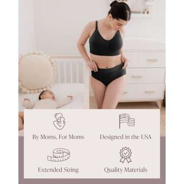 Kindred Bravely High Waist Postpartum Underwear & C-Section Recovery Maternity Panties 5 Pack (Medium, Neutrals)