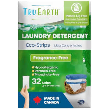Tru Earth Compact Dry Laundry Detergent Sheets - Unscented - Eco-Friendly Solution