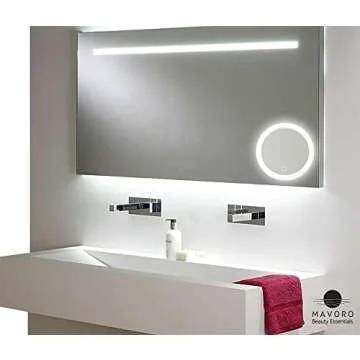 Compact 10X LED Lighted Makeup Mirror with 3 Suction Cups