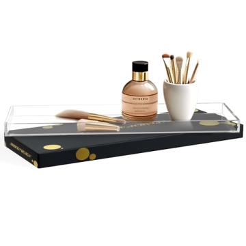 CLASSIC ACRYLIC Vanity Tray with Gift Box - Durable Organizer for Home & Office