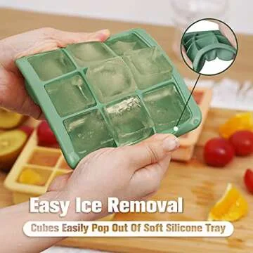 haakaa Baby Food Tray, 9 Compartment Silicone Molds for Safe Storage