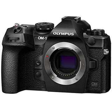 OM SYSTEM OLYMPUS OM-1 Micro Four Thirds System Camera 20MP BSI Stacked Sensor Weather Sealed Design 5-Axis Image Stabilization 120fps sequential Shooting, Black