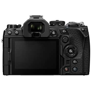 OM SYSTEM OLYMPUS OM-1 Micro Four Thirds System Camera 20MP BSI Stacked Sensor Weather Sealed Design 5-Axis Image Stabilization 120fps sequential Shooting, Black