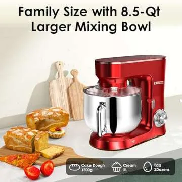 Kitchen in the Box Stand Mixer 900W 8.5 QT Capacity