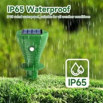 Solar Mole Repellent 4 Pack Waterproof Ultrasonic Deterrent