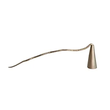 Creative Co-Op Cast Iron Candle Snuffer - Antique Gold Finish