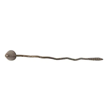 Creative Co-Op Cast Iron Candle Snuffer - Antique Gold Finish