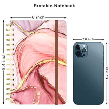 Enchanting Marble Spiral Notebook for All Writers