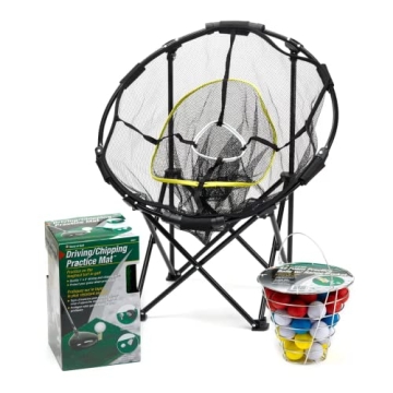 JEF World of Golf Collapsible Chipping Net Black, 23 inch