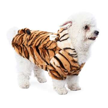 Yoption Dog Tiger Pet Costumes Halloween Pet Puppy Cosplay Dress Hoodie Funny Clothes (M)