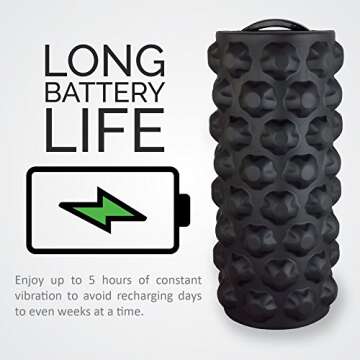 MOVEMINT Vibrating Foam Roller - Rechargeable, High-Intensity, 3-Speed, Electric Massager