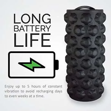 MOVEMINT Vibrating Foam Roller - Rechargeable, High-Intensity, 3-Speed, Electric Massager