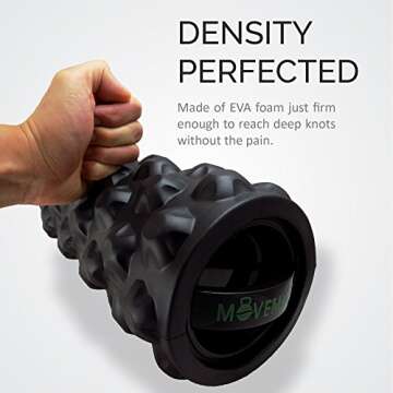 MOVEMINT Vibrating Foam Roller - Rechargeable, High-Intensity, 3-Speed, Electric Massager