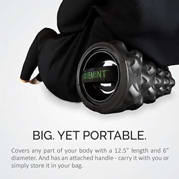 MOVEMINT Vibrating Foam Roller - Rechargeable, High-Intensity, 3-Speed, Electric Massager