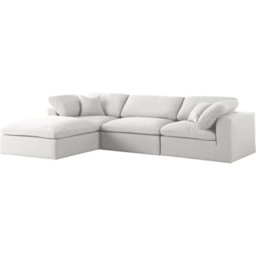 Meridian Furniture 601 Cream Deluxe Modular Sectional