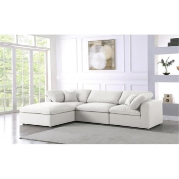 Meridian Furniture 601 Cream Deluxe Modular Sectional