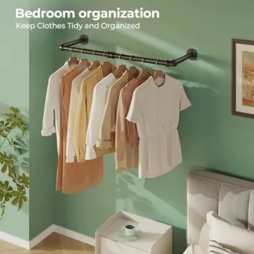 Greenstell Wall Mounted Industrial Clothes Rack - Space Saving