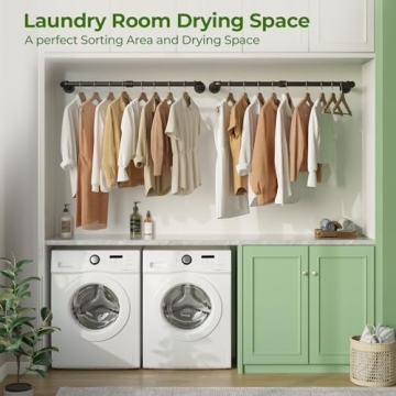 Greenstell Wall Mounted Industrial Clothes Rack - Space Saving