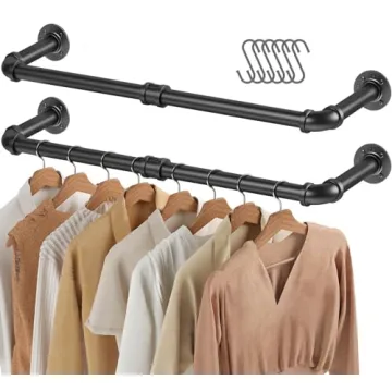 Greenstell Wall Mounted Industrial Clothes Rack - Space Saving