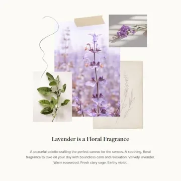 Thymes Lavender Candle for Soothing Home Fragrance