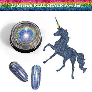 iMethod Chrome Nail Powder - Holographic Rainbow Effect