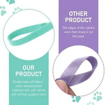 GAMUDA Soft Nylon Puppy Collars with Record-Keeping Charts