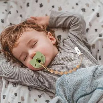 Eascrozn Baby Pacifier Clip, 6 Pack Silicone Pacifier Holder with One Piece Design for Baby Boy and Girl, BPA Free Soft Flexible Paci Binky Clips