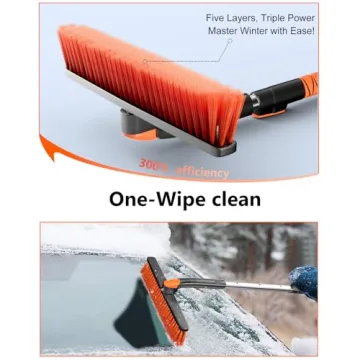 DooGooCoo Ice Scraper & Extendable Snow Brush