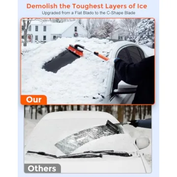 DooGooCoo Ice Scraper & Extendable Snow Brush