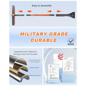 DooGooCoo Ice Scraper & Extendable Snow Brush