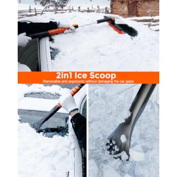 DooGooCoo Ice Scraper & Extendable Snow Brush