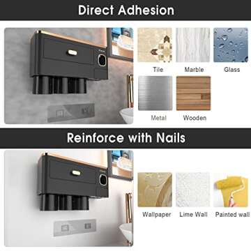 iHave Toothbrush Holder with Dispenser - Organized Bathroom