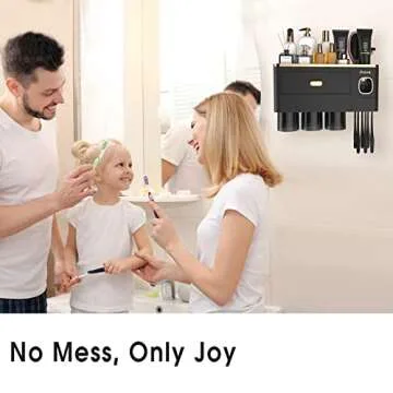 iHave Toothbrush Holder with Dispenser - Organized Bathroom