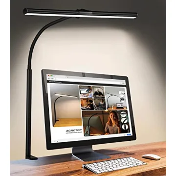 ACNCTOP Desk Lamp for Office Home - Eye-Caring Architect Task Lamp 25 Lighting Modes Adjustable LED ...
