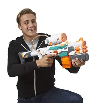Nerf Modulus Tri-Strike Blaster with Mega Barrel and Rocket