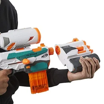 Nerf Modulus Tri-Strike Blaster with Mega Barrel and Rocket