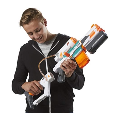 Nerf Modulus Tri-Strike Blaster with Mega Barrel and Rocket