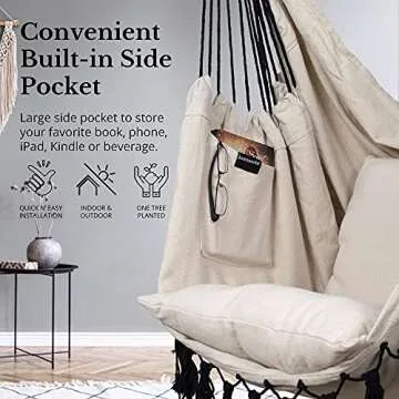 Comfortable Komorebi Hammock Chair for Indoor & Outdoor