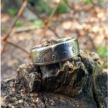 Authentic US Coin Birth Year Coin Ring 1970-1999
