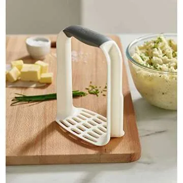 Joseph Joseph Easy-Mash Potato Masher – Ergonomic, Non-slip, Dishwasher Safe