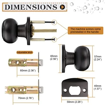 Probrico Interior Door Knobs – Stylish Oil Rubbed Bronze Set