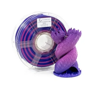 CookieCad Sunset (Pink -> Purple -> Blue Rainbow Transition) PLA 3D Printer Filament 1.75mm 1kg