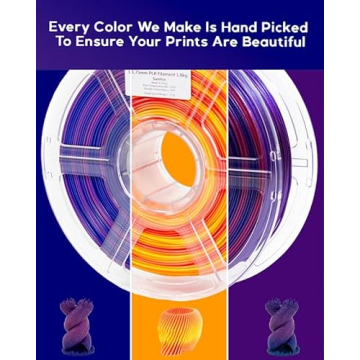 CookieCad Sunset Rainbow PLA Filament 1.75mm 1kg