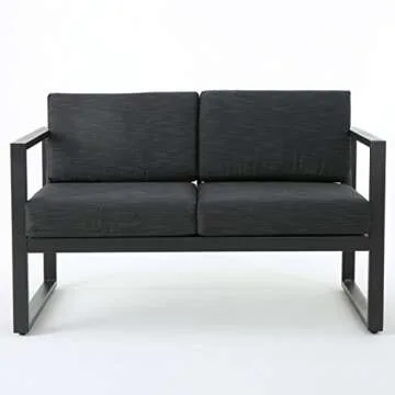 GDFStudio 4 Piece Outdoor Aluminum Chat Set