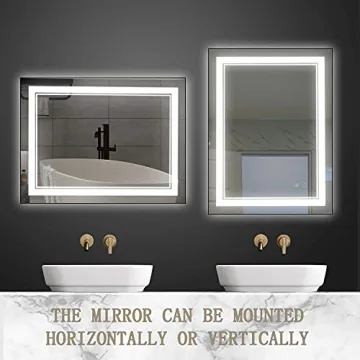 Stylish LED Bathroom Mirror with Anti-Fog & Dimmable Features