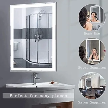 Stylish LED Bathroom Mirror with Anti-Fog & Dimmable Features