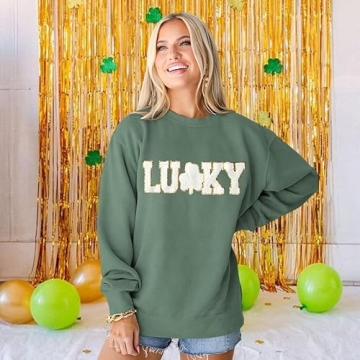 Boutikome Lucky Sweatshirt for Comfortable St Patrick's Day