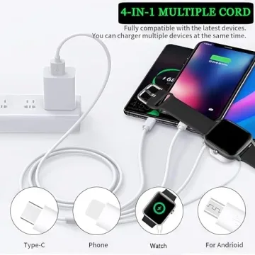Innovative 4 in 1 Charger Cable for Apple and Android Devices