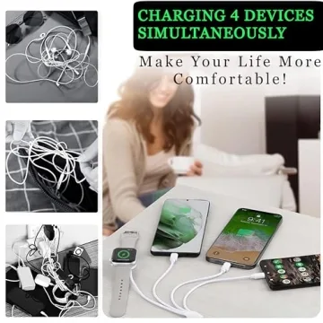 Innovative 4 in 1 Charger Cable for Apple and Android Devices